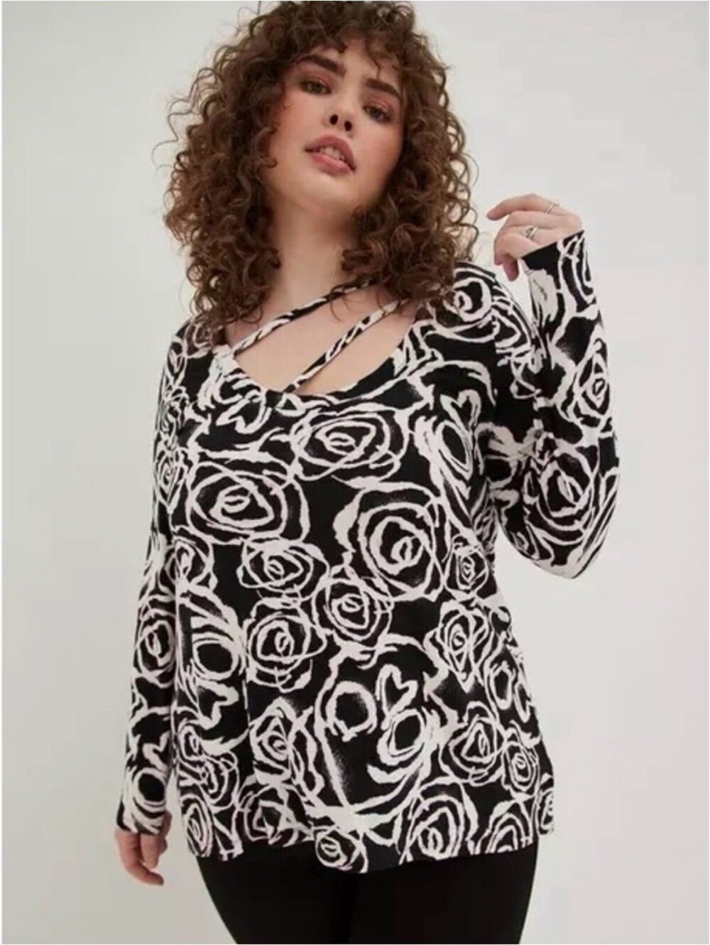 Torrid Lovesick Spray Paint Skull Strappy Hi-Lo Top 2X NWT